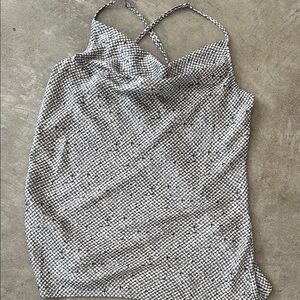 Banana Republic Gray and White Checkered Camisole